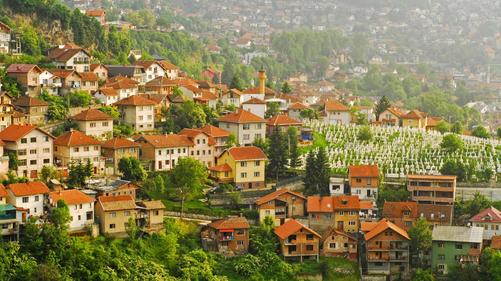 Bezirk in Sarajevo Low-Budget-Urlaub