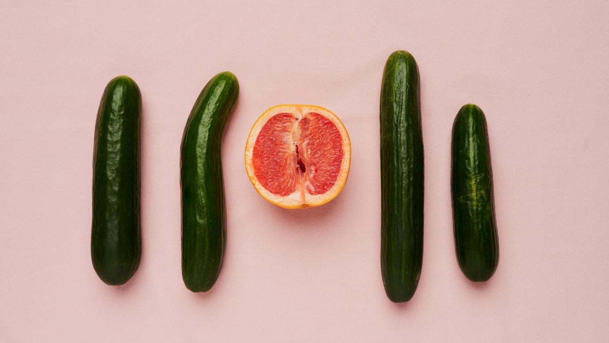 Penis und Vagina Obst und Gemüse