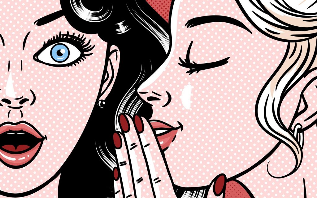 Comic Frauen lästern Arbeitskollegen
