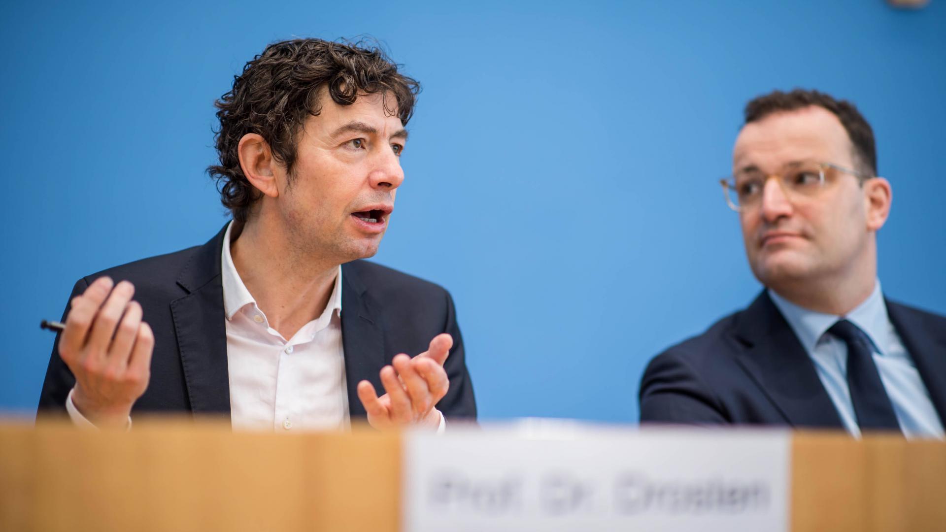 Christian Drosten und Jens Spahn Bundespressekonferenz