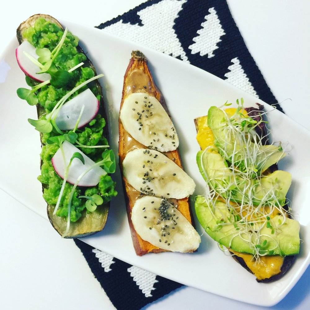 Süßkartoffeltoast essen gesund superfood avocado radieschen food trend gesund snack