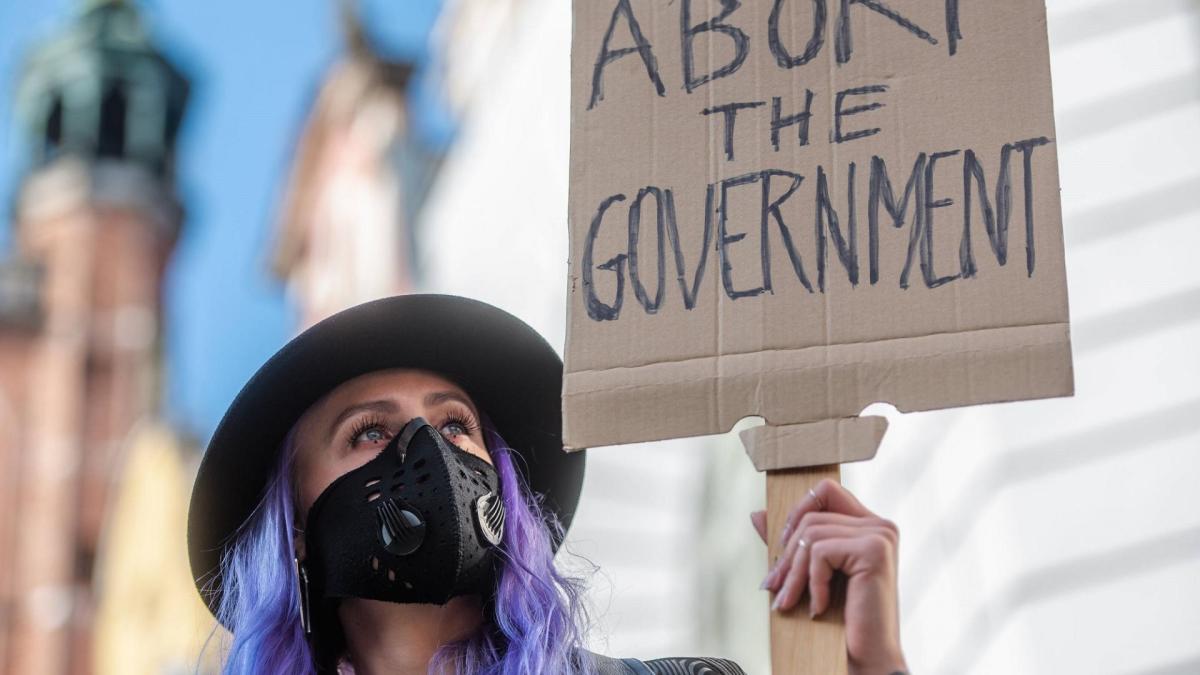 Abtreibungsgesetz, Polen, Demonstrantin