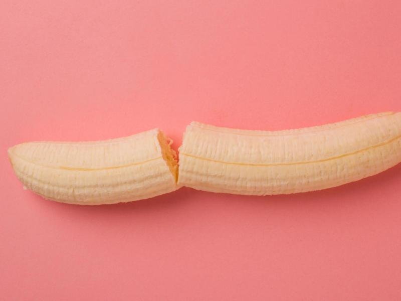 Banane gebrochen