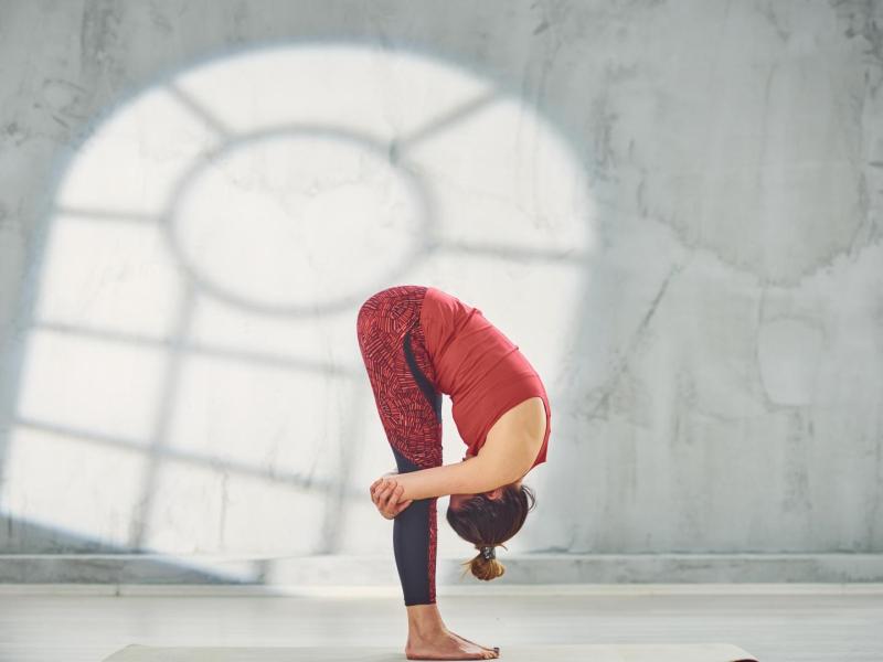 Frau Yoga Stretching Pose