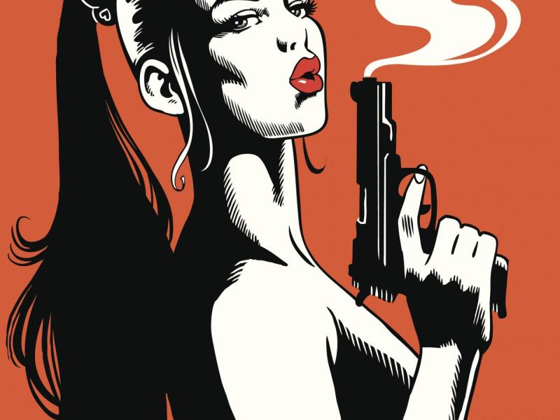 Frau mit einer Pistole