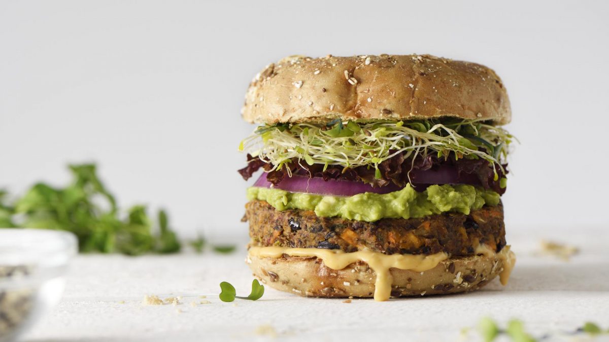 Healthy veggie burger slow food gesund lecker essen