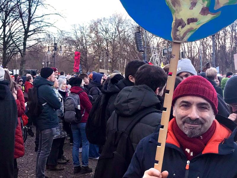 Klimaaktivist in Berlin