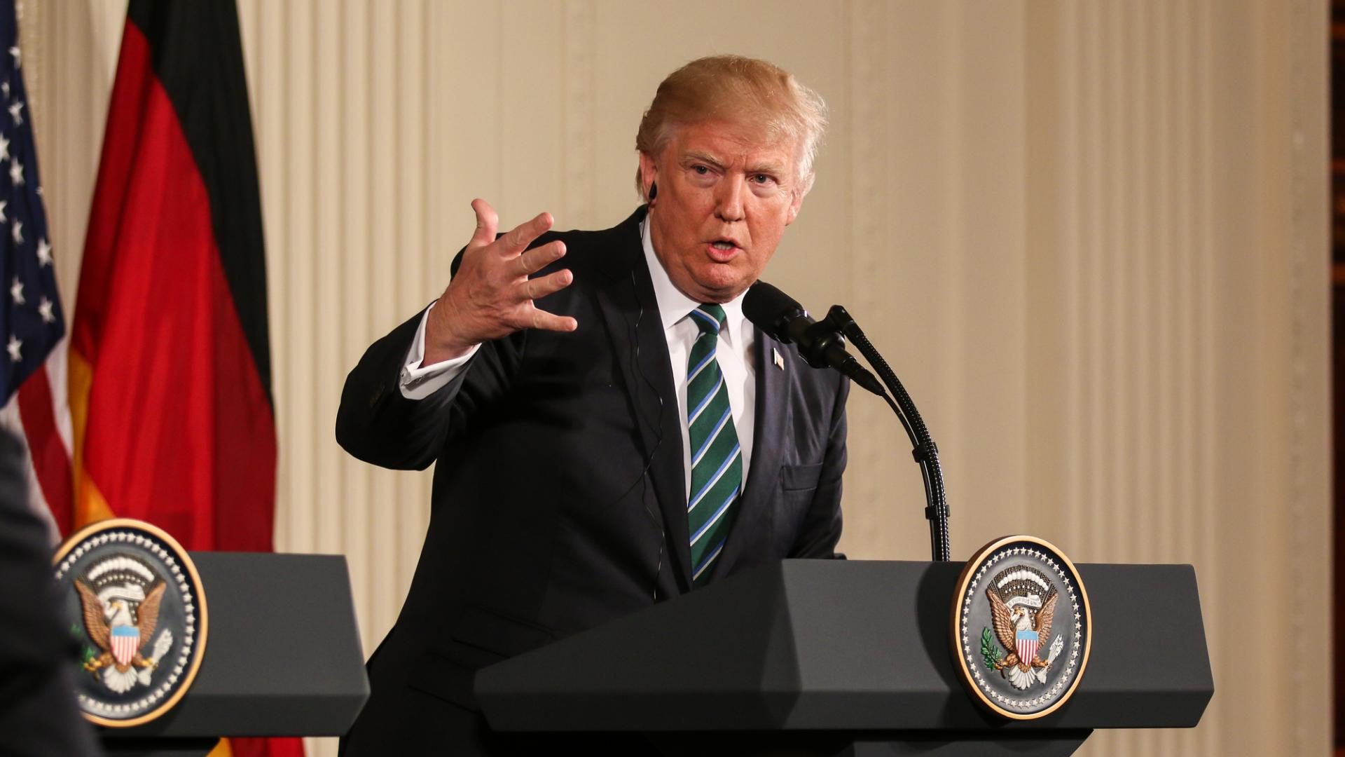 Präsident Donald Trump gegen Kamala Harris