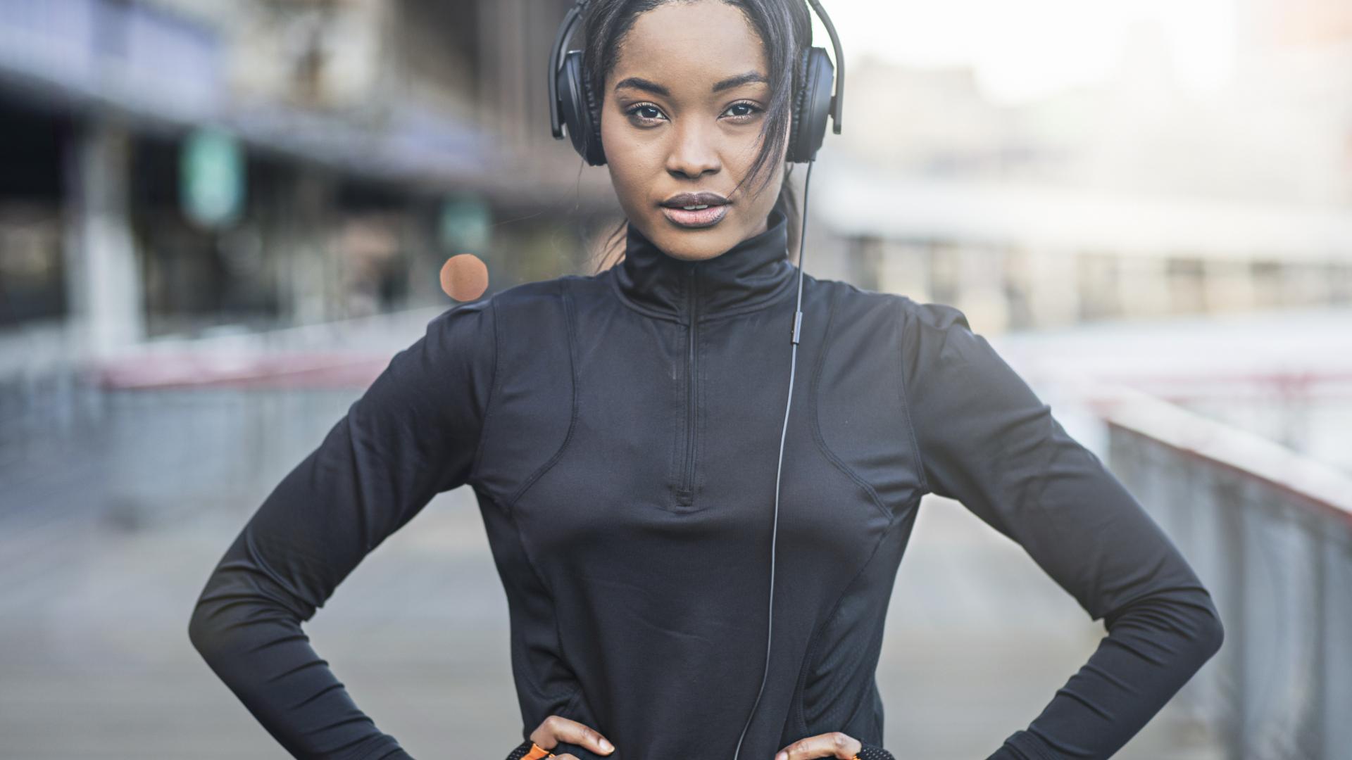 Joggerin nach dem Laufen