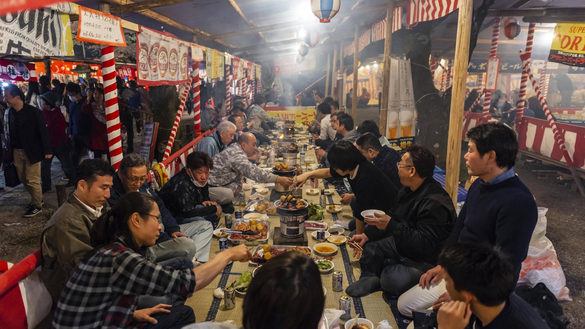 Tafel, Abendstimmung, Essen, Hirano Schrein, Kyoto, Japaner, Asien, Japan