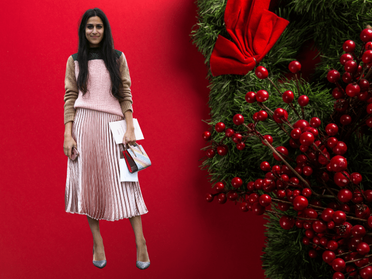 Weihnachtsoutfit, Rosé