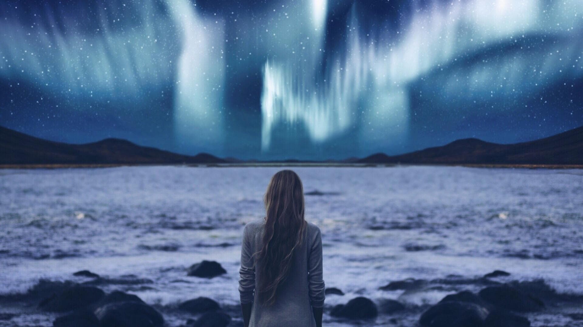 Polarlicht Frau