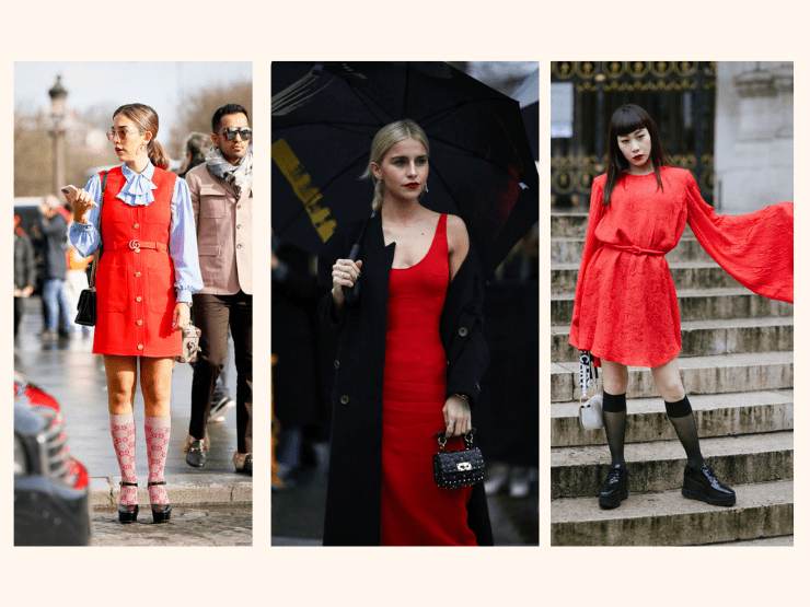 valentinstags outfit, rotes kleid