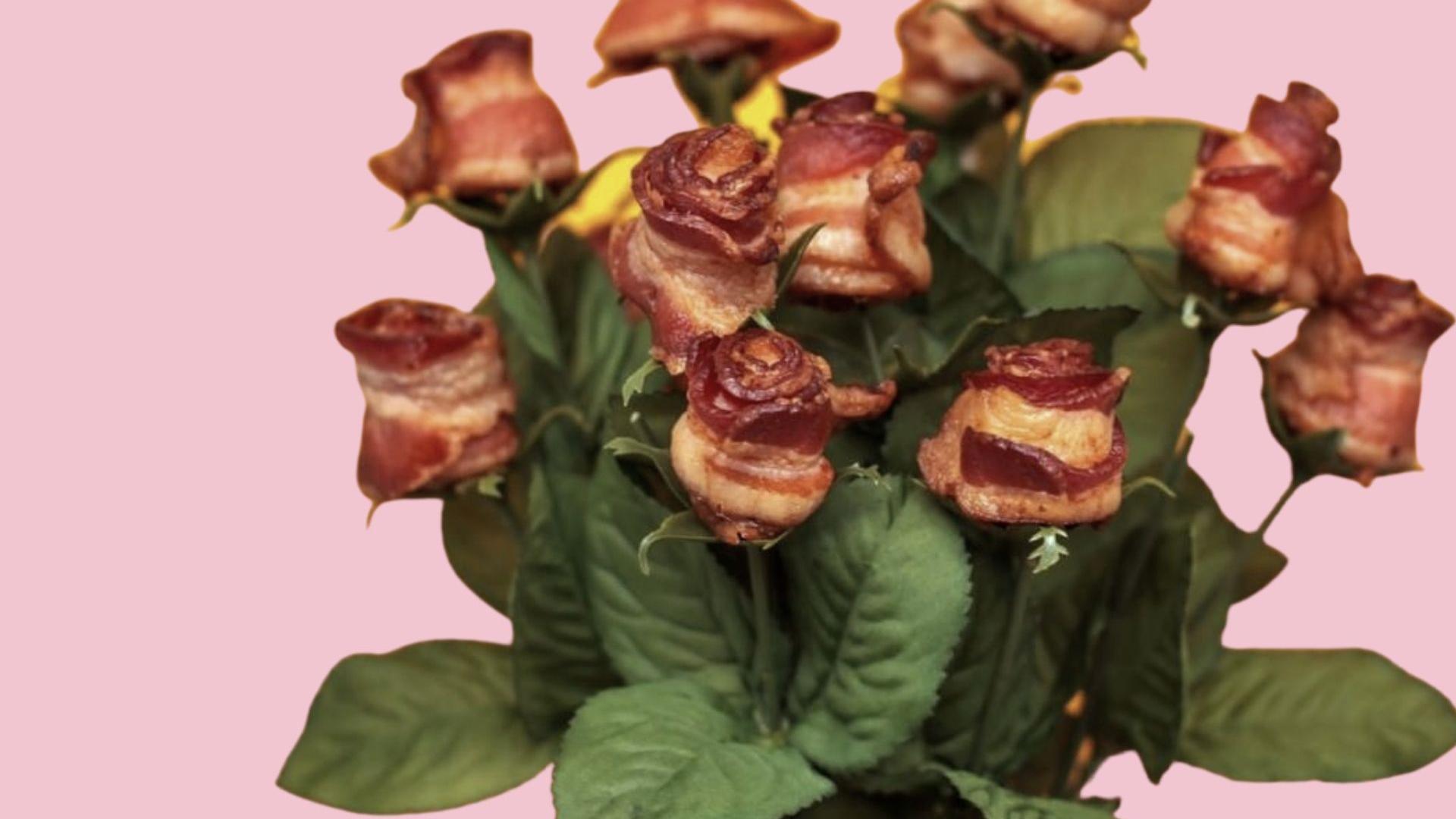 Bacon rosen Valentinstag