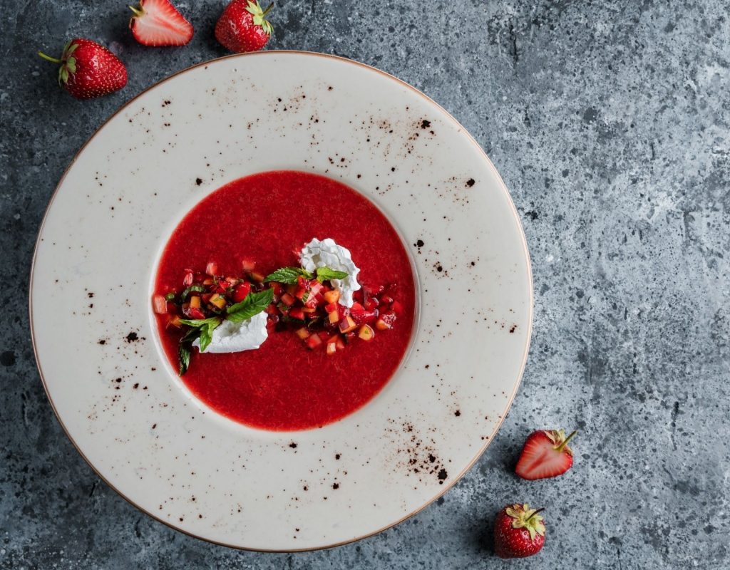 gazpacho suppe beeren