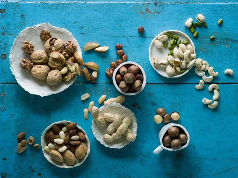 gesunde nüsse nuss macadamia erdnuss haselnuss mandel