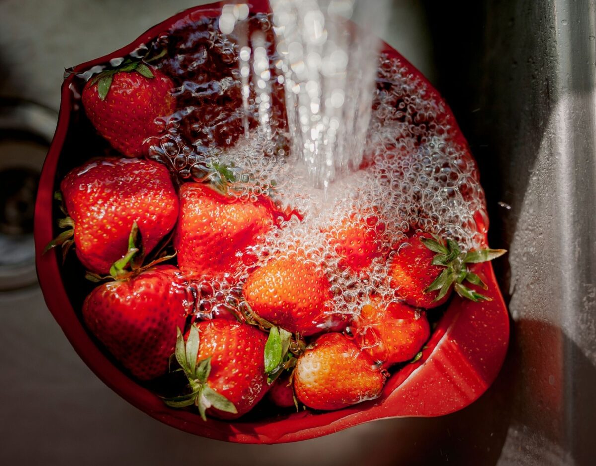 erdbeeren waschen