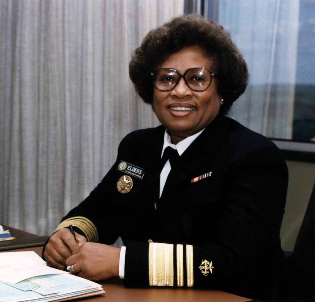 Joycelyn Elders als damalige Gesundheitsbeauftragte 