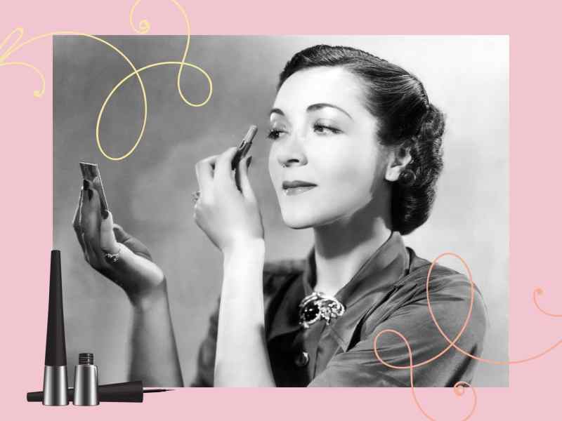 Vintage Frau mit Make Up