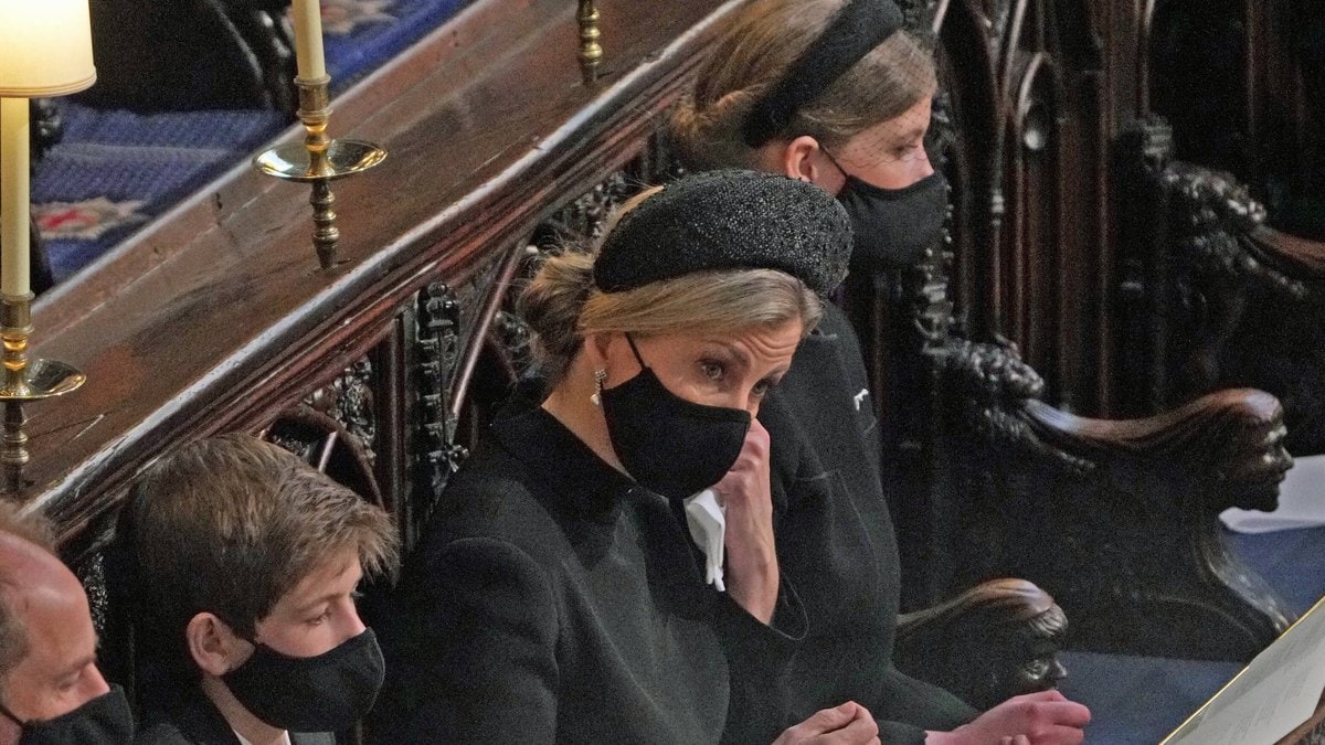 Sophie von Wessex auf der Beerdigung von Prinz Philip. © imago/i Images