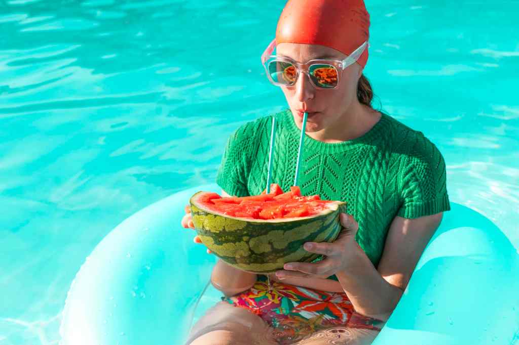 Wassermelone Frau