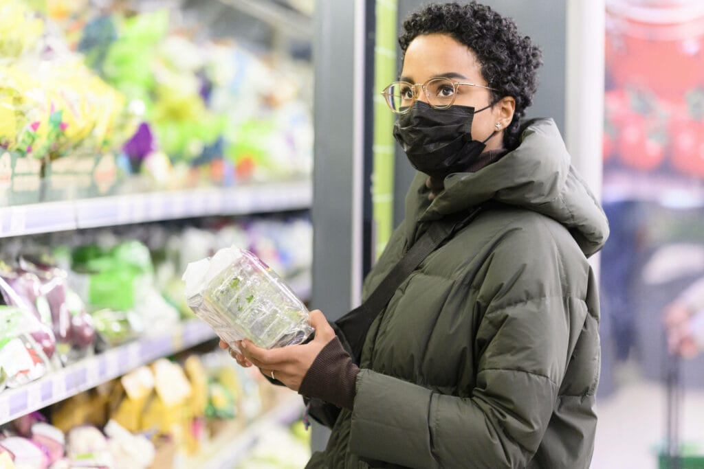 Einkaufen Maske