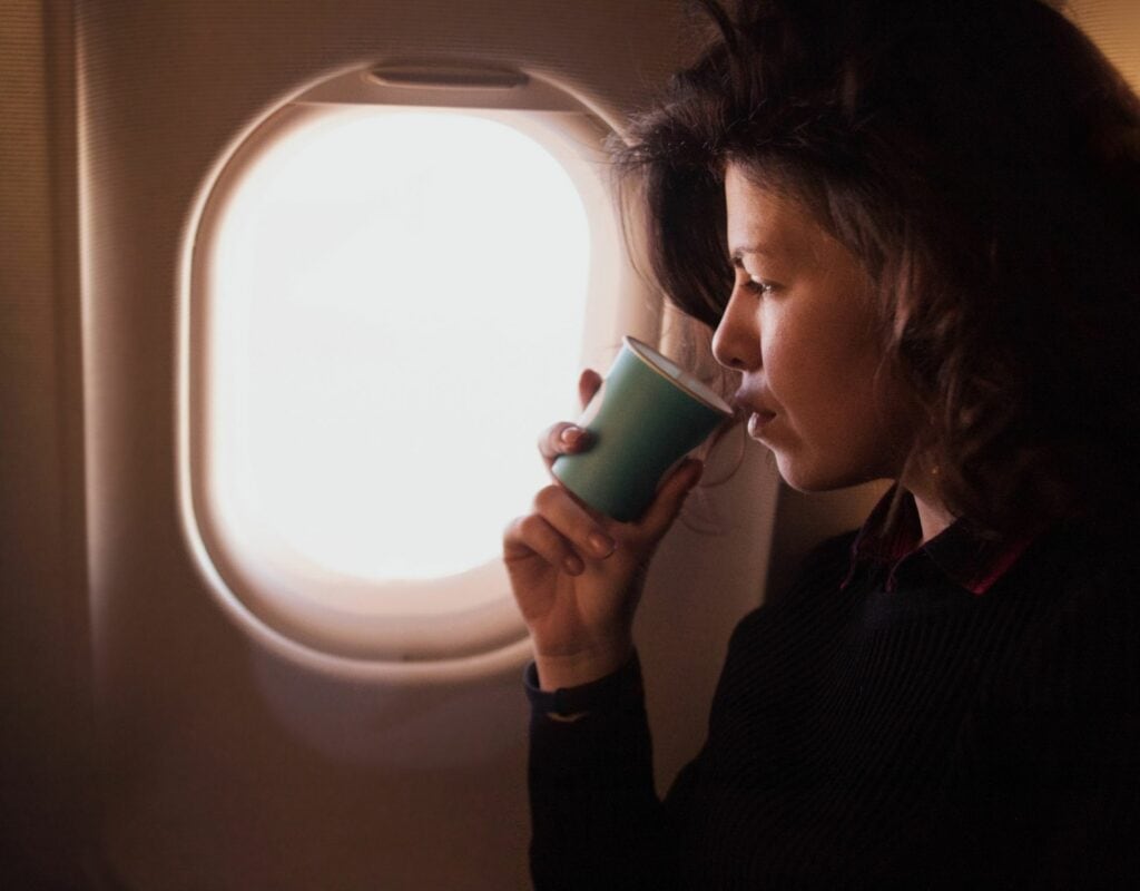 Kaffee im Flugzeug