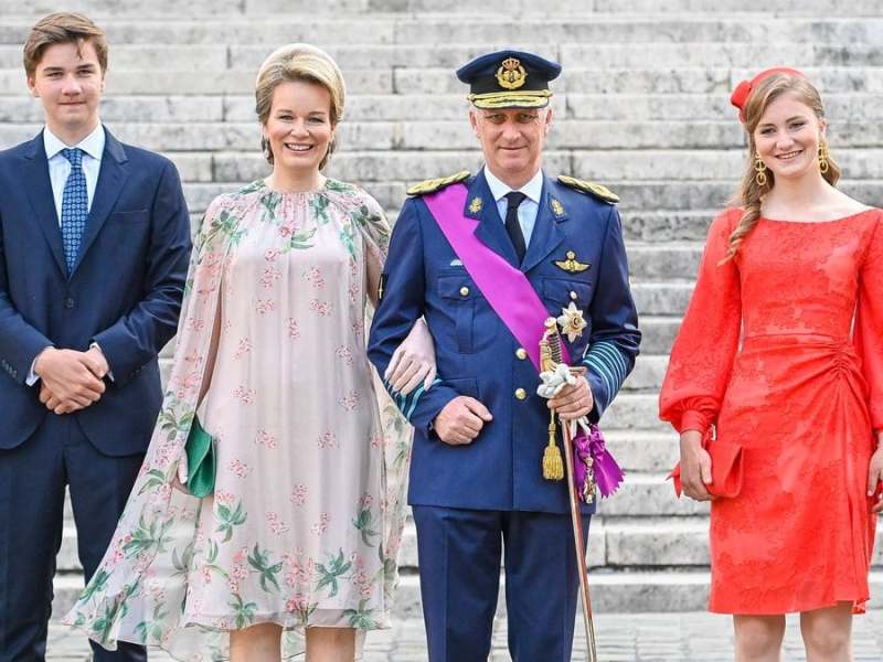 Die belgischen Royals am Nationalfeiertag in Brüssel.. © imago/Belga