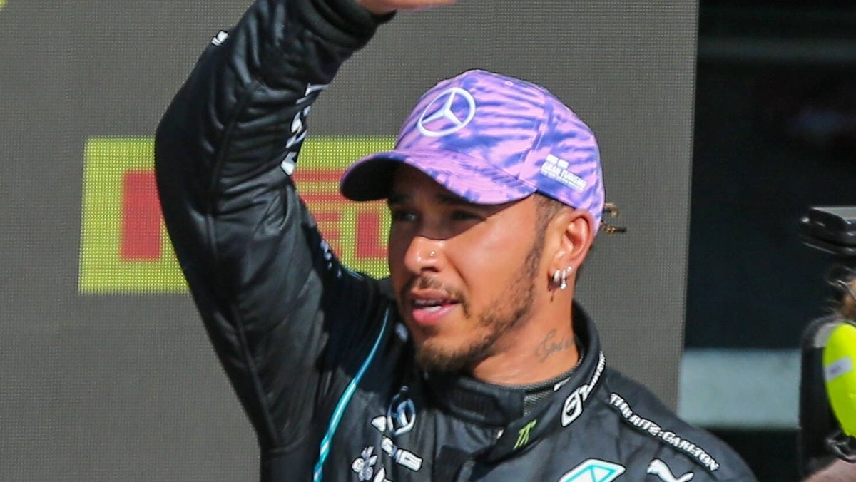 Lewis Hamilton nach dem Formel-1-Rennen in Silverstone.. © imago images/Every Second Media