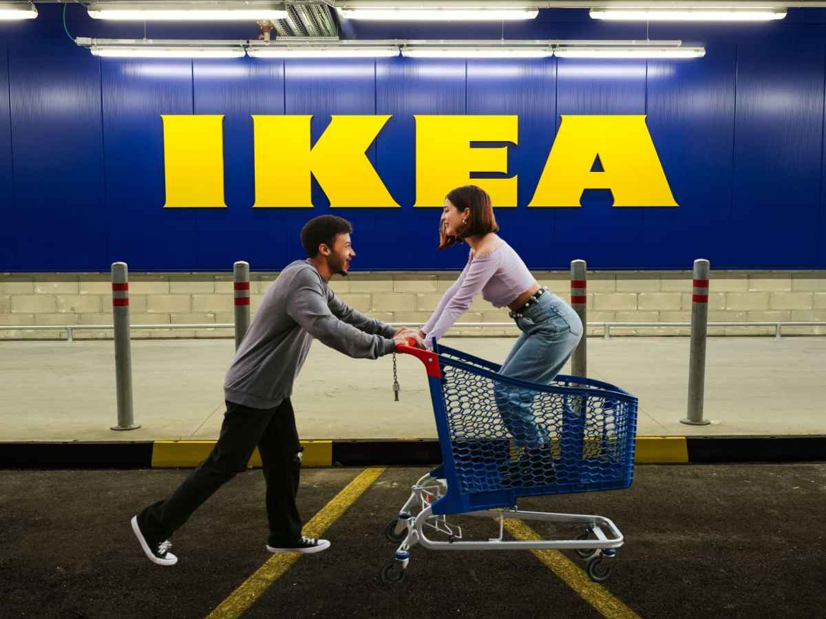 Ikea Mann Frau Einkaufswagen