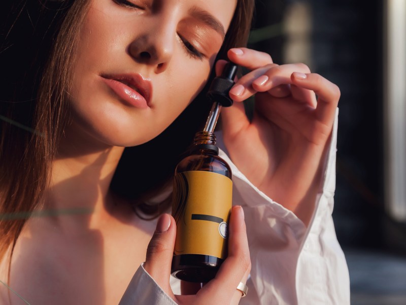 Frau Naturkosmetik Öl Haut