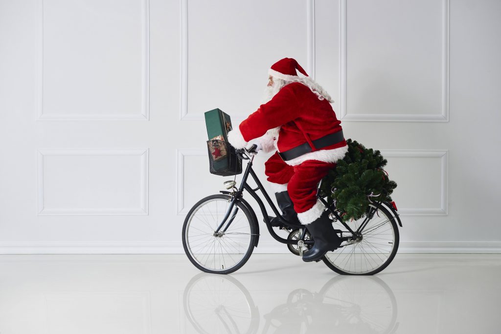Weihnachtsmann Fahrrad