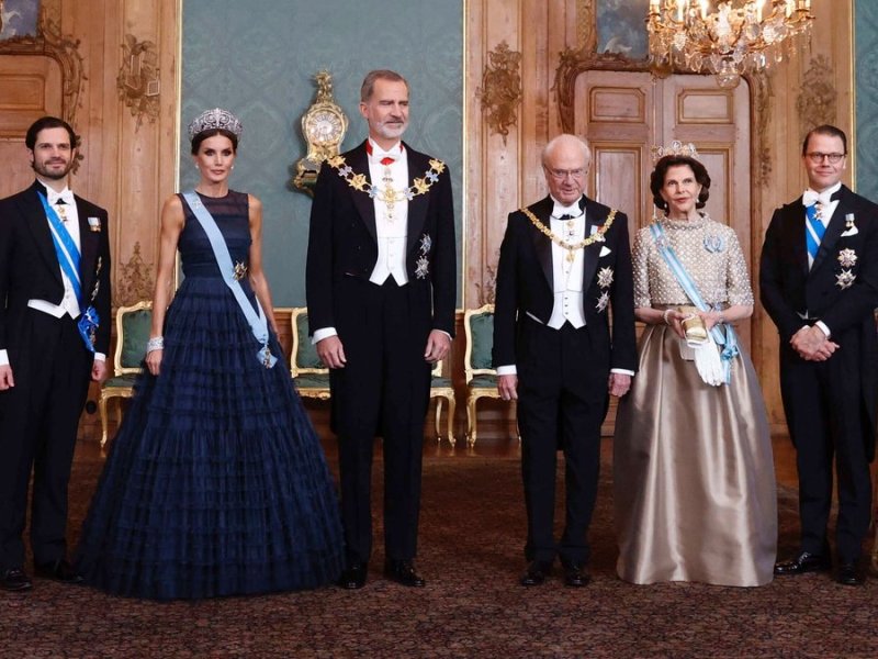 Gala-Dinner in Schweden (v.l.): Prinzessin Sofia und Prinz Carl Philip