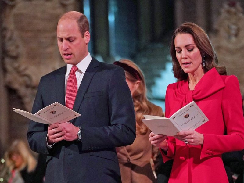 William und Kate beim Weihnachtssingen in der Westminster Abbey.. © imago images/i Images