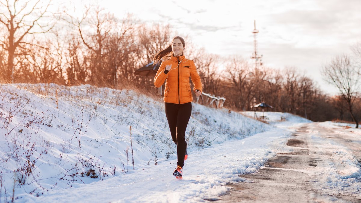 Frau Winter Joggen