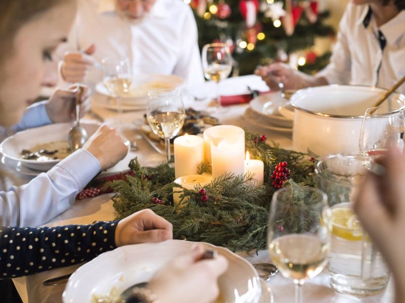 Weihnachtsessen mit der Familie