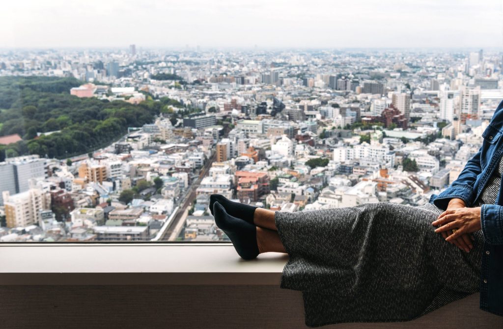 Japan Frau Fenster Tokyo
