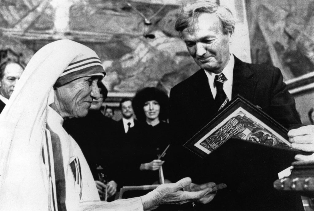 Friedensnobelpreis von Mutter Theresa