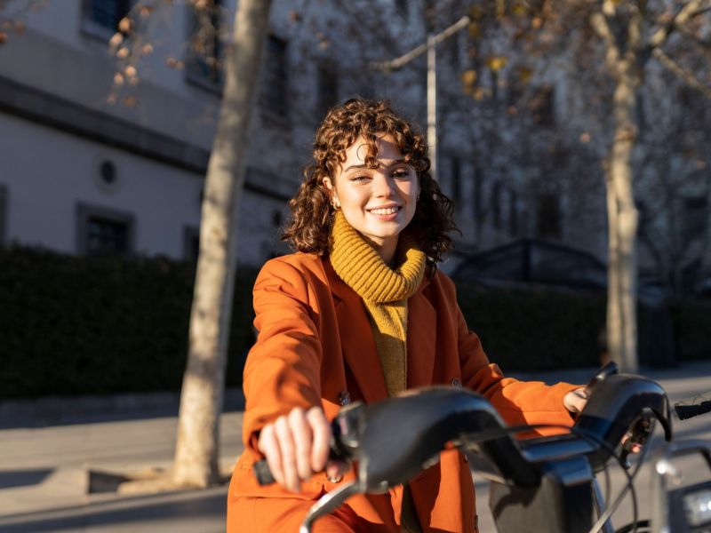 Frau Fahrrad Nachhaltigkeit