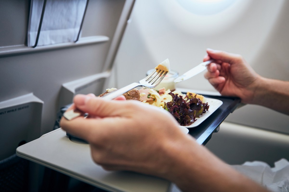 Essen im Flugzeug