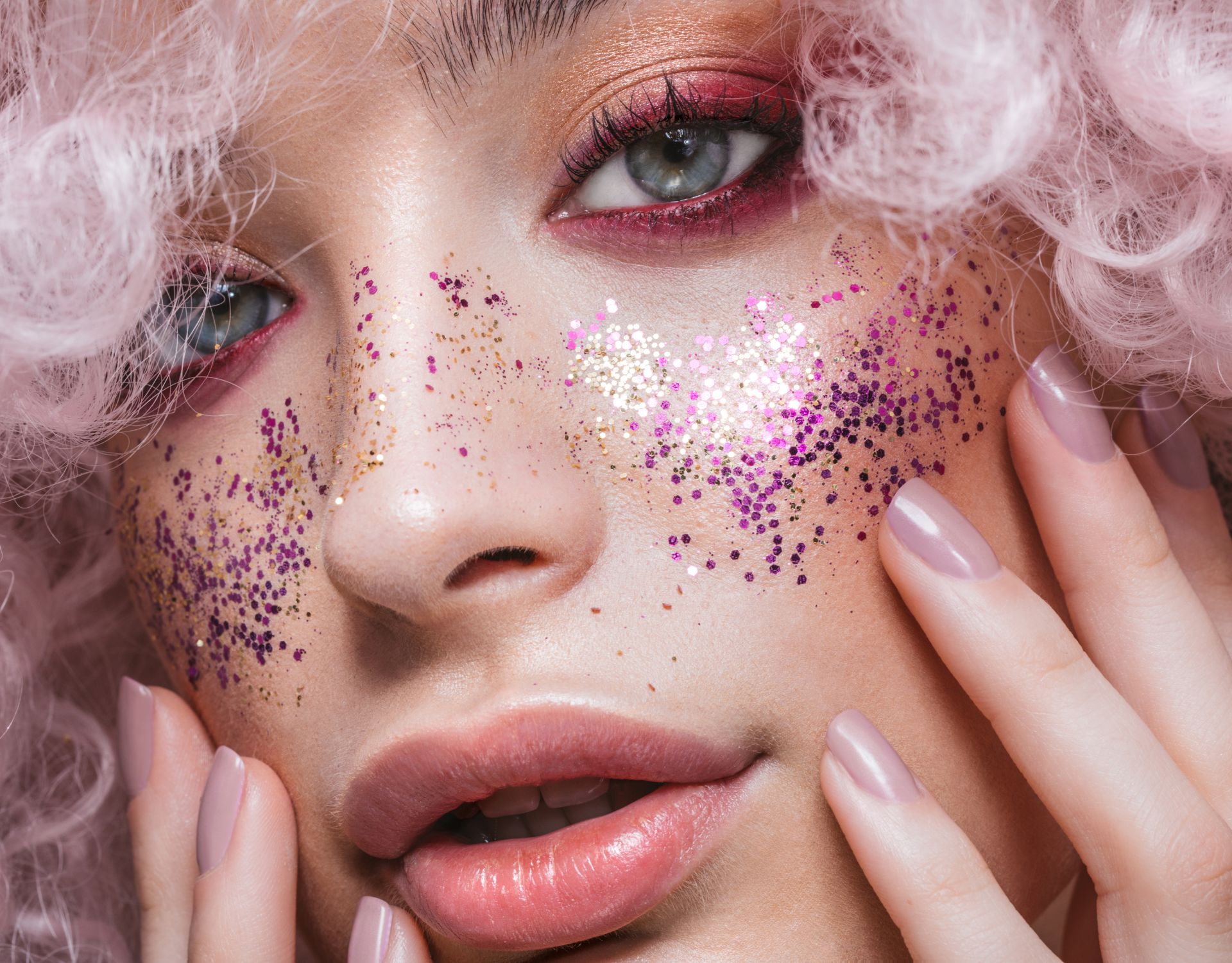 Glitter für Gesicht Irisierend, Party-Make-up
