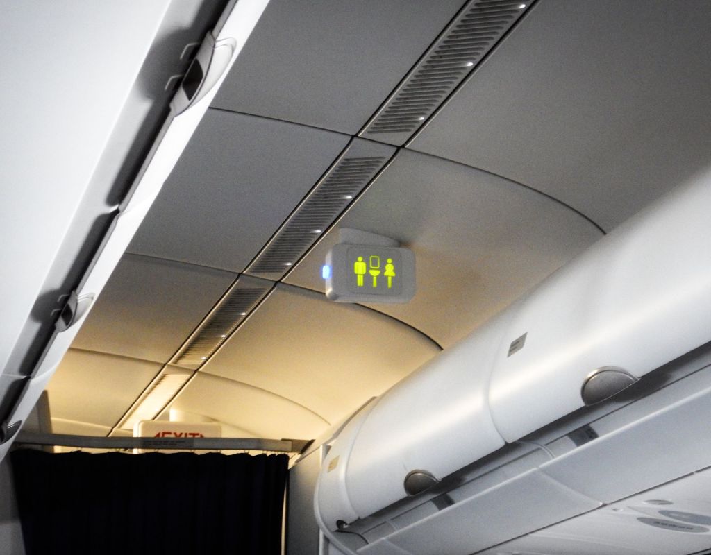 Toilette im Flugzeug