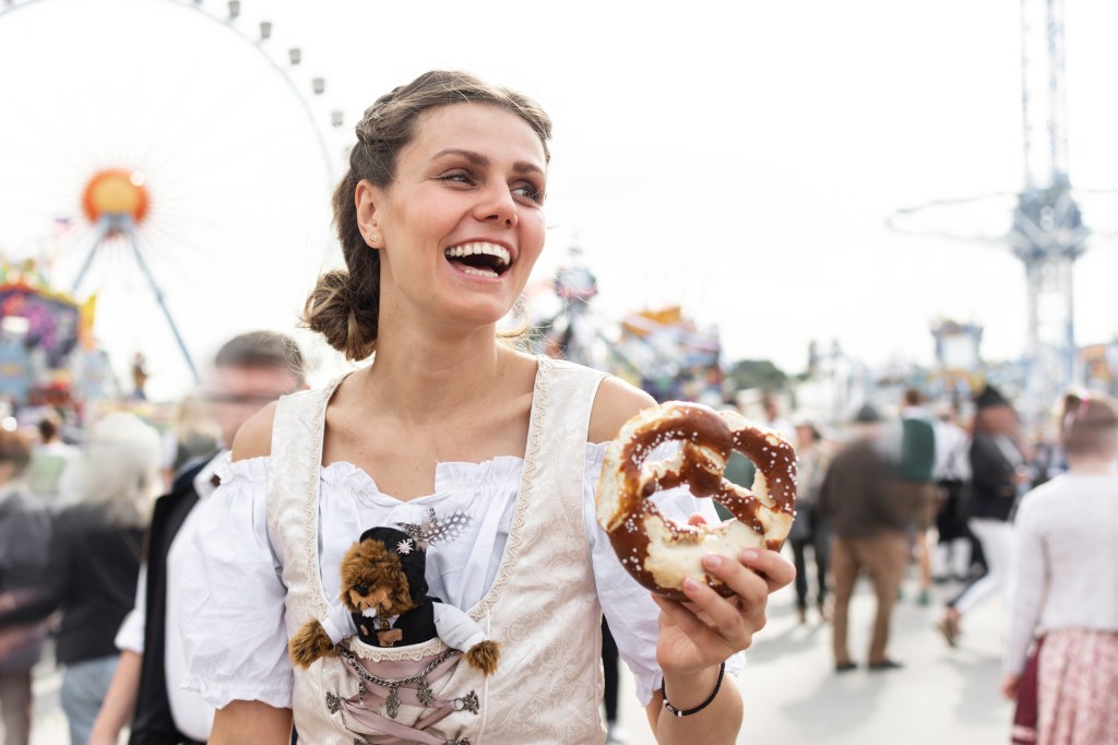 Oktoberfest Bier Brezel Strumpfband