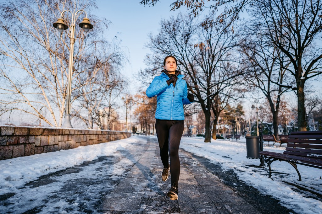 Frau joggen