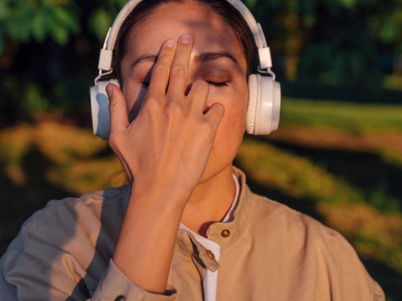 Frau Augen-Yoga