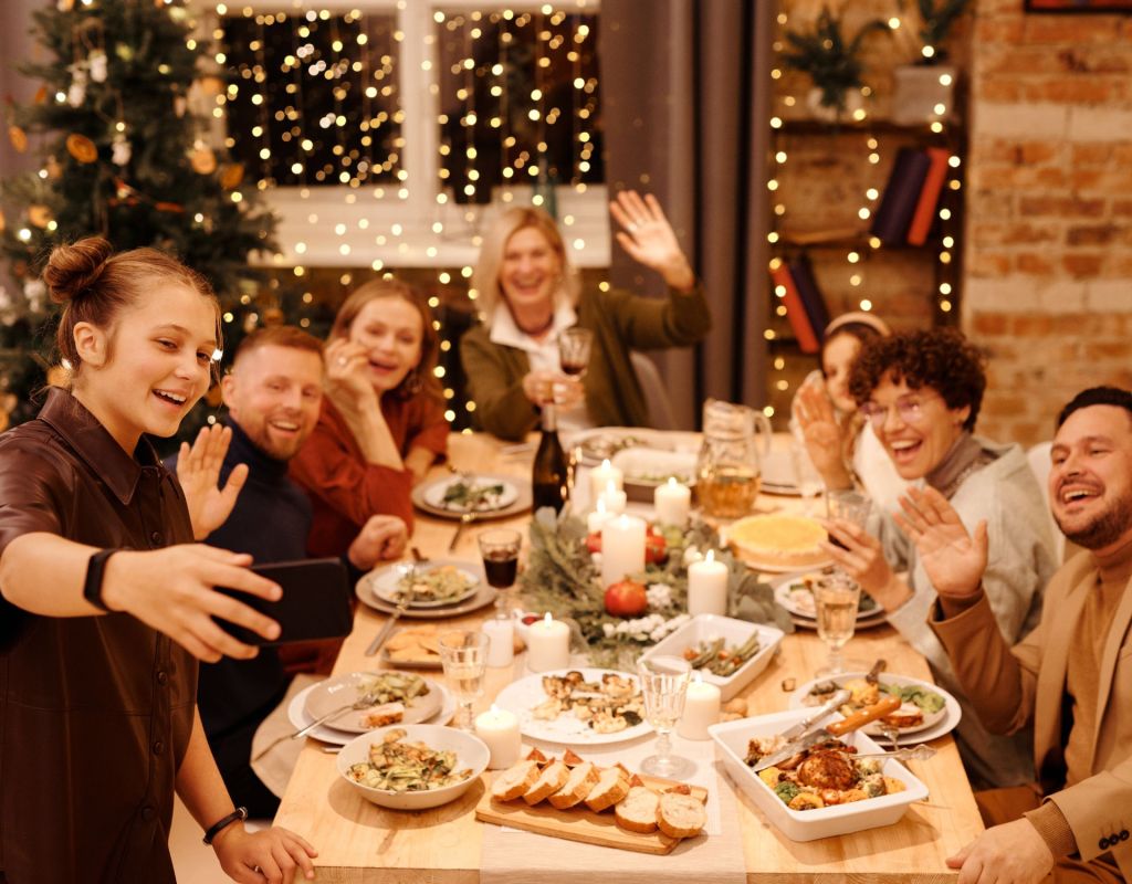 Familienessen an Weihnachten