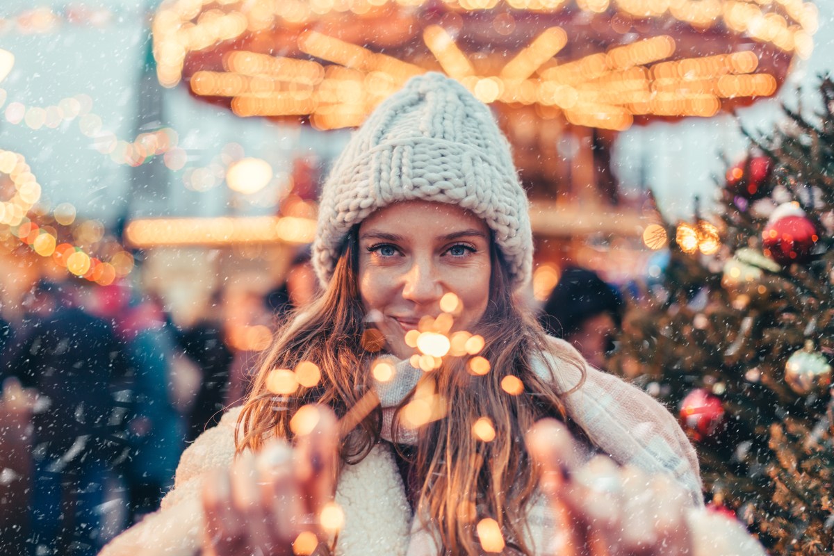 Frau Weihnachtsmarkt