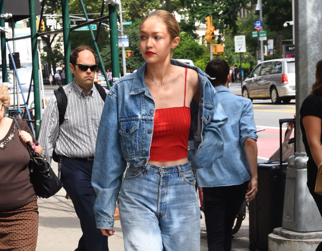 Gigi Hadid Double Denim