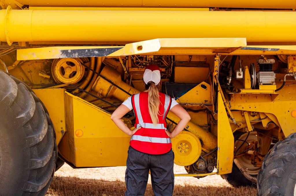 Frau bei der Landwirtschaft