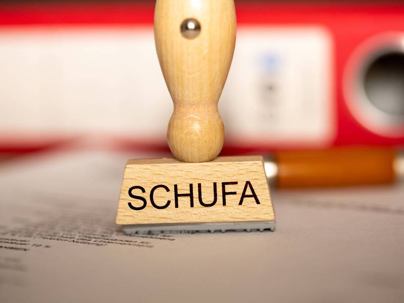 Stempel mit der Aufschrift Schufa